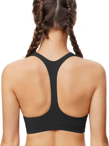 Sujetadores deportivos acolchados para mujer, brasier deportivo sexy de línea larga entrecruzada, brasier deportivo de soporte medio con tirantes