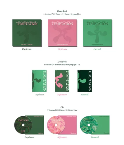 Miniatura 4 de T'omorrow X T'ogether TXT The Name Chapter Temptation Album Nightmare Ver.