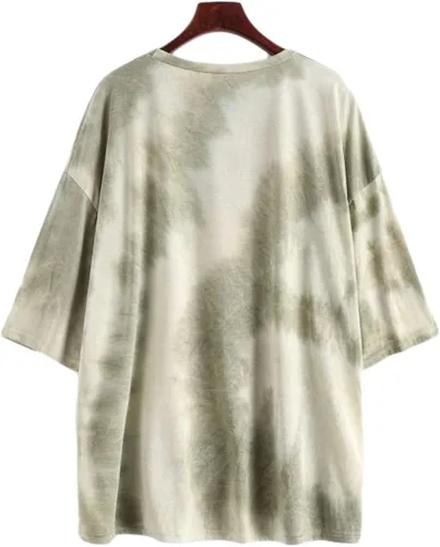 Miniatura 2 de Fenxxxl - Camiseta de manga corta con cuello redondo de gran tamaño camiseta con gráfico holgada casual para mujer