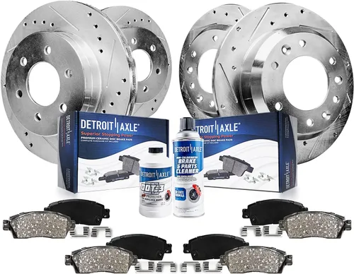 Miniatura 36 de Detroit Axle - Kit de freno trasero para Ford Fusion Lincoln MKZ Zephyr Mazda 6 Mercury Milan, repuesto de pastillas de freno de cerámica
