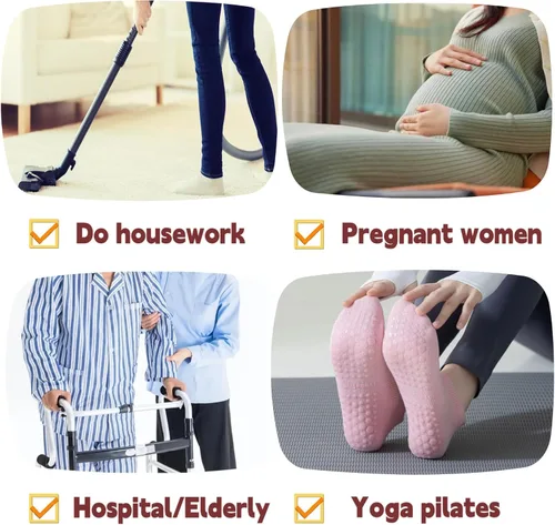 Miniatura 6 de Pilates Socks for Women Non Slip Hospital Socks Yoga Socks for Women Barre Sticky Socks