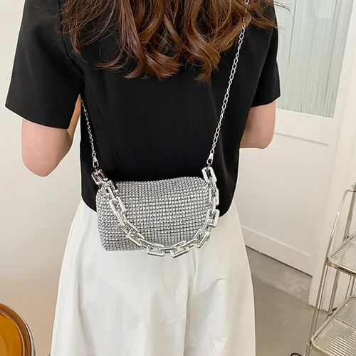Miniatura 3 de Bolso de hombro para mujer, bolso cruzado de noche para mujer, fiesta, boda, compras, viajes, cartera Negro