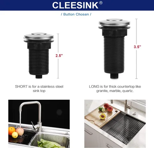 Miniatura 3 de Kit de interruptor de aire para la parte superior del fregadero, pieza de triturador de basura de CLEESINK