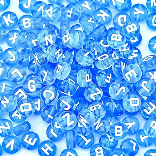 Miniatura 18 de 1600 piezas de cuentas de letras redondas negras y coloridas A-Z, cuentas de alfabeto acrílico de 4x7mm para hacer joyas con dijes