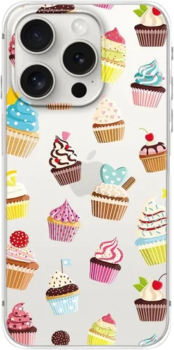 Miniatura 7 de Blingy's Funda para iPhone 15 Pro, bonito patrón de Navidad con diseño de copos de nieve de invierno, funda protectora transparente de TPU suave