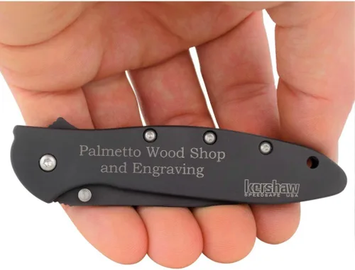 Miniatura 5 de Palmetto Wood Shop Kershaw Leek - Cuchillo de bolsillo - Hoja de acero Sandvik 14C28N de 3 pulgadas con acabado Cerakote, mango negro de 4 pulgadas