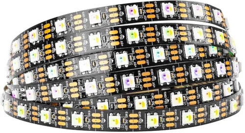 BTF-LIGHTING RGBW RGB+Blanco Frío SK6812 (Similar WS2812B) 4 Colores en 1 Tira LED, Direccionable Individual, 16.4 pies, 60 píxel/m, 300LED Luz