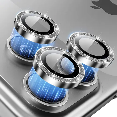 Miniatura 13 de Hoerrye Protector de lente de cámara para iPhone 17 Pro Max/17 Pro - [Vidrio templado superior 9H+ - grado militar de 12 pies] HD Invisible Fit Gris