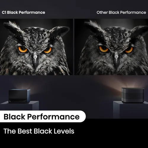 Miniatura 13 de Hisense Mini proyector portátil láser RGB de triple color C1 4K UHD, hasta 300 pulgadas, sistema operativo Viddà, Dolby Vision HDR10, gama