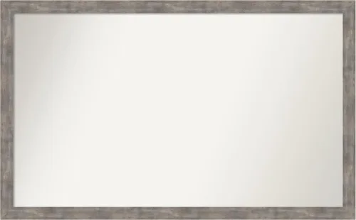 Miniatura 273 de Amanti Art Silver Bathroom Mirror for Over Sink, 24x49 Custom Made Marred Pewter Rectangle Vanity Mirror, Oversize Casual Wood Frame, Hangs Estaño