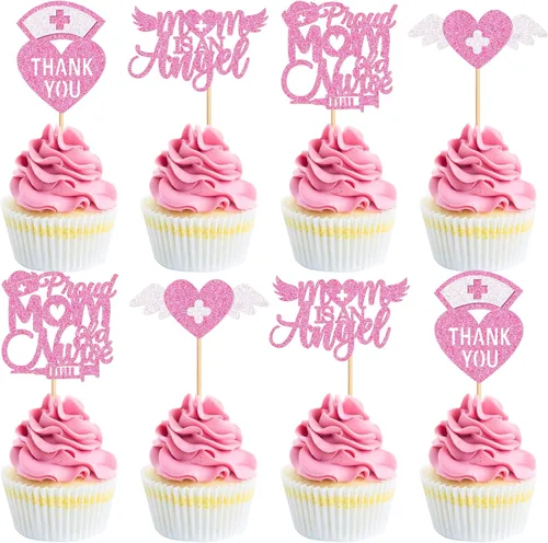 Miniatura 10 de Ercadio 25 piezas de decoración para tartas de buena salud, anatomía humana, decoración para cupcakes, corazón, pulmón, hígado, riñón, magdalenas