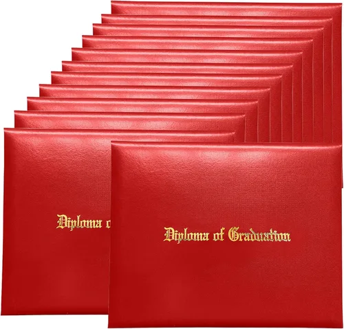 Miniatura 28 de MyGradDay Cubierta de diploma impresa 8.5x11 titular del diploma de graduación cubierta de cuero liso tamaño carta negro
