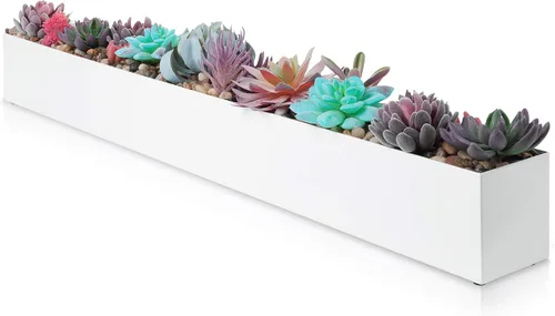 Miniatura 9 de Caja rectangular moderna de acero inoxidable para plantas