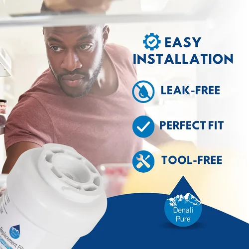 Miniatura 6 de Filtro de agua de repuesto para refrigerador General Electric PFSS6PKXASS - Compatible con General Electric MWF, cartucho de filtro de agua