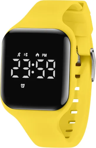 Reloj deportivo digital para niños y niñas con contador de pasos, alarma vibratoria y despertador. Rastreador de actividad a prueba de agua, sin
