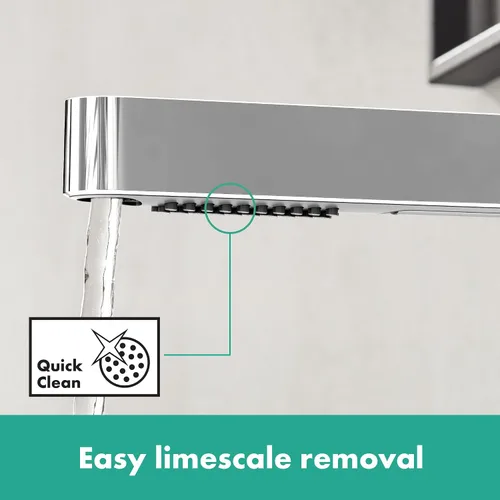 Miniatura 4 de hansgrohe Finoris 76063821 - Grifo moderno para lavabo de baño de 1 manija y 1 orificio de 10 pulgadas de alto, níquel cepillado, 76063821 cepillado