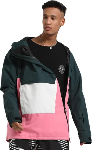 Miniatura 5 de GSOU SNOW Chaqueta de snowboard para hombre y mujer, chaqueta de esquí para hombre, snowboard, esquí, esquí, hombre, impermeable, cálida
