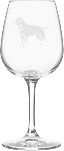 Miniatura 455 de Copa de vino de 12.75 onzas con diseño de perro grabado