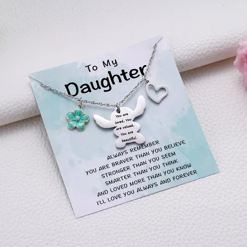 Miniatura 3 de MIXJOY Collar y tarjeta de felicitación con texto en inglés "You are My Sunshine", regalo de Navidad para niñas pequeñas, sobrina, hija, nieta