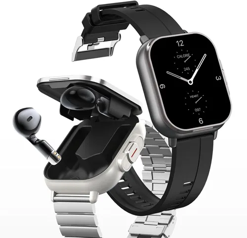 Miniatura 6 de Reloj inteligente con auriculares, relojes con correa de silicona, pantalla de 2.01 pulgadas, reloj rastreador con auriculares