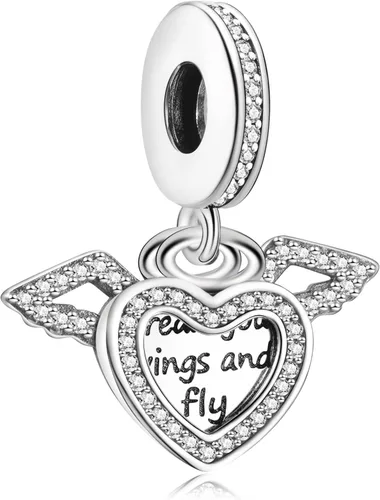 Annmors Dijes de joyería de animales para mujer, plata de ley 925, colgante con circonita cúbica, cuentas de joyería para niñas, regalos de