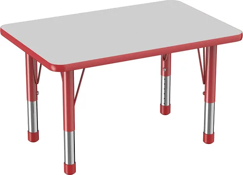 Miniatura 73 de FDP - Mesa rectangular para actividades escolares y aulas (24 x 36 pulgadas), patas gruesas para niños pequeños, altura ajustable de 15 a 24