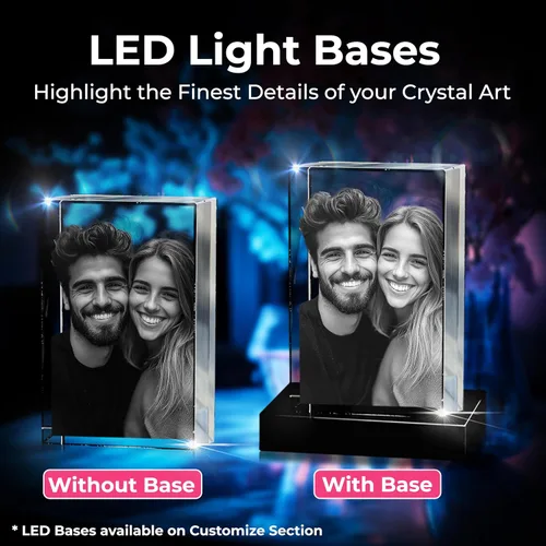 Miniatura 6 de 3D innovation Foto de cristal 3D, regalos conmemorativos personalizados para mamá, papá, esposa, hombres, mascotas, imagen de vidrio personalizada