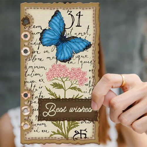 Miniatura 5 de GLOBLELAND Troqueles de corte de página de mariposa para hacer tarjetas, troqueles de corte de borde desgarrado para bricolaje, álbumes de recortes