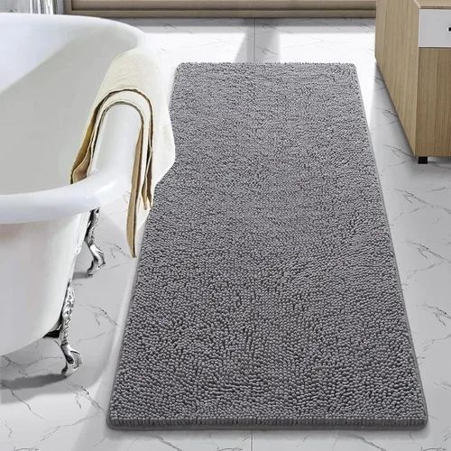Miniatura 19 de LOCHAS Alfombra de Baño de Lujo Lanuda Tapete de Baño 24 x 17 Pulgadas, Alfombras de Baño Lavables Antideslizantes para Baño y Ducha, Alfombras
