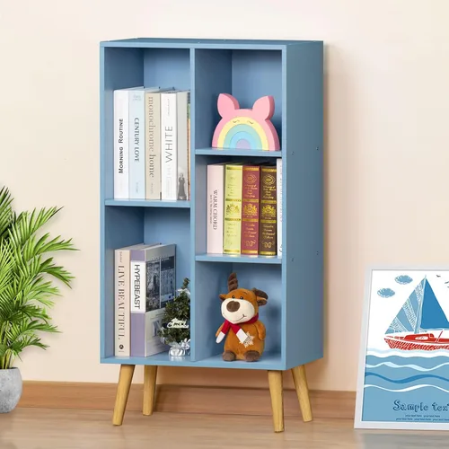 Miniatura 31 de YAHARBO Estantería de 2 cubos, soporte para tocadiscos negro con almacenamiento de vinilo de hasta 100 álbumes, estante horizontal para libros