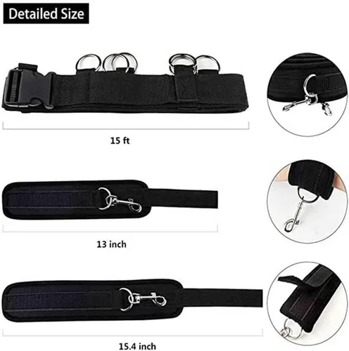 Miniatura 5 de Bed Bonage Restricciones sexuales para adultos, bandas de resistencia sexual para cama tamaño King, correas de cama, kits de amarres de cama