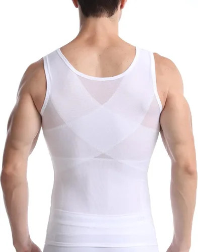 Miniatura 2 de ISUP Mens Slimming Body Shaper Shirt Chest Compression Tank Top Tummy Control Undershirt Shaperwear