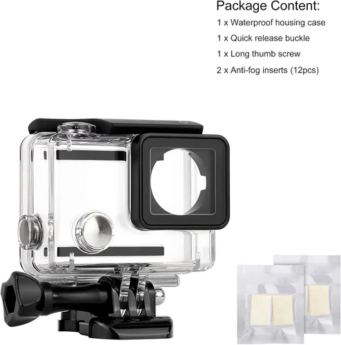 Miniatura 6 de Funda impermeable para GoPro Hero 4 3 3+, 131 pies, protección subacuática, accesorios ideales para buceo, esnórquel, surf, buceo, carcasa de buceo