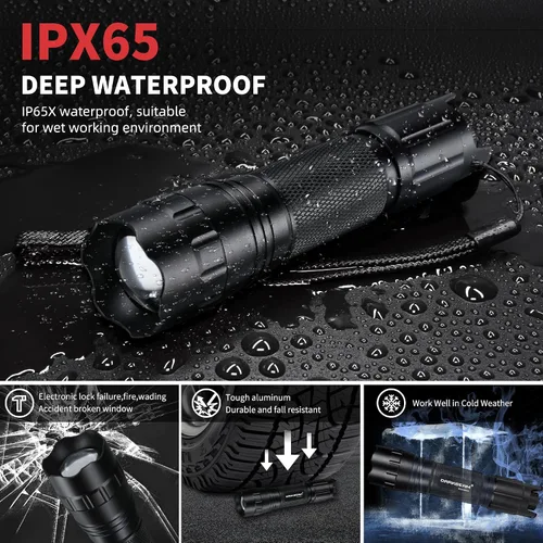 Miniatura 5 de DARKBEAM Linterna IR para suplemento de visión nocturna, luz LED de flash infrarroja de 850 nm recargable, iluminador de largo alcance continuo