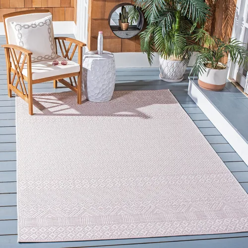 Miniatura 35 de SAFAVIEH Alfombra lavable al aire libre, colección Courtyard - 2'3" x 5', gris y negro, no desprende pelusa y fácil limpieza, ideal para patio