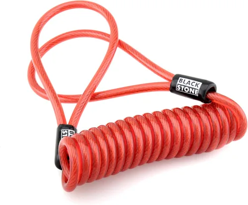Miniatura 4 de Blackstone Cable de recordatorio de seguridad para bloqueo de casco, bloqueo de agarre, bloqueo de disco de 5 pies (azul)