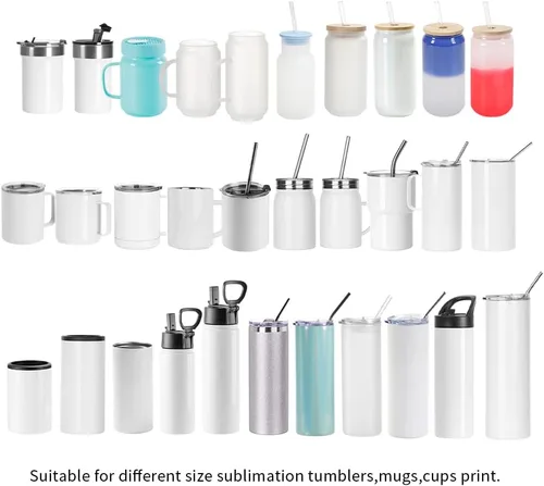 Miniatura 4 de PYD Life Máquina de prensa térmica de vaso de 110 V, máquina de prensa de tazas azules para sublimación recta de 30 onzas, 20 onzas, 16 onzas, vasos