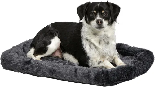 Miniatura 23 de Cama para mascotas MidWest Bolster, ideal para cajas de metal para perros, se puede lavar a máquina y secar, Gris carbón