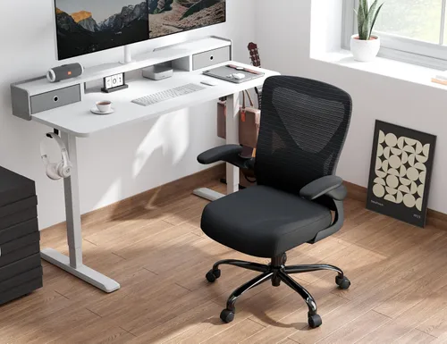 Miniatura 8 de Ergalithic Silla ergonómica de oficina – Sillas de escritorio de computadora en forma de X cómodas, silla de juegos de malla con respaldo alto
