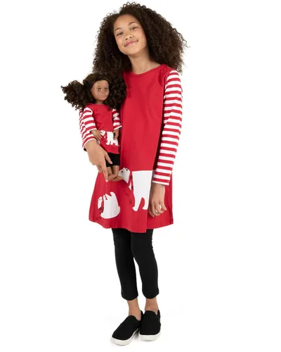 Miniatura 61 de Leveret - Conjunto de vestidos a juego para niña y para muñeca, 100% algodón, gran variedad de estilos, (tallas de 2 a 14 años)