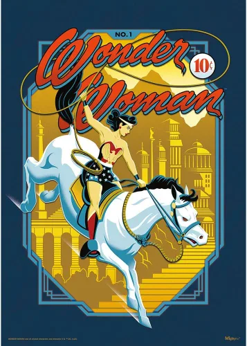 MIGHTYPRINT DC Comics - Wonder Woman - Lasso of Victory - 17" x 24" Wall Art - Officially Licensed Collectible - Ideal for Gifting and Collecting