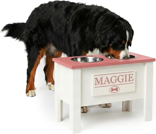 Miniatura 22 de GrooveThis Woodshop Soporte Personalizado de Cuenco Elevado para Perros de Tamaño Grande, Mediano, Pequeño y Extra Pequeño - Cuencos de Acero Negro