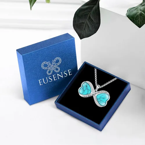 Miniatura 129 de Joyas de turquesa para mujeres y hombres de plata de ley 925 con colgante de urna para cenizas, collar con medallón de imagen, martillo de Thor
