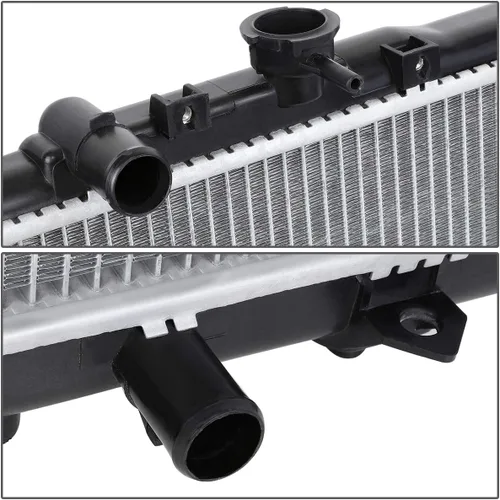 Miniatura 4 de DNA Motoring OEM-RA-2303 Radiador de refrigeración de aluminio de 1 fila compatible con 99-03 Protege Non Turbo / 02-03 Protege 5 AT, 26-11/16