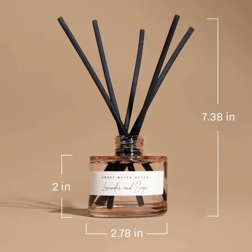 Miniatura 6 de Sweet Water Decor Difusor de varillas de cachemira y vainilla – Decoración estética de habitación con fragancia premium de larga duración de coco