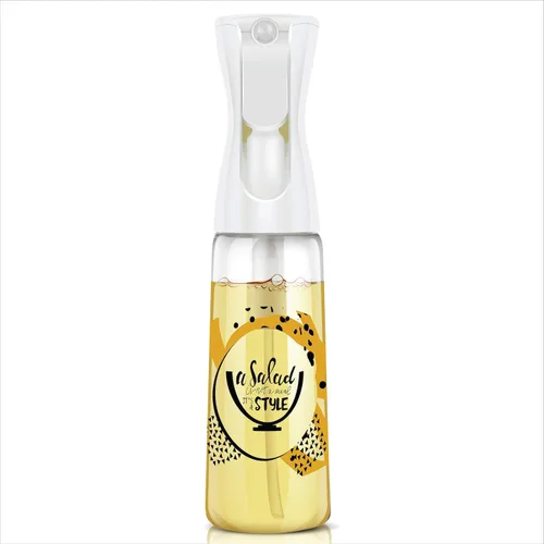 Mistifi Oliver - Pulverizador de aceite para cocinar, botella de spray de 12 onzas, dispensador de aceite recargable sin aerosol, estilo ensalada