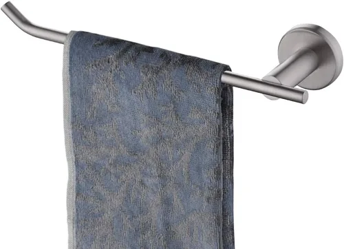 Miniatura 17 de JQK Toallero de mano negro, anillo de toalla de acero inoxidable para baño, soporte para collar de 9 pulgadas, soporte de pared negro mate, mano