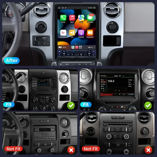 Miniatura 2 de Para 2013 2014 Ford F150 Radio: [8Core 4G+64G] 12.1 '' Estéreo de pantalla táctil con Carplay inalámbrico Android Auto 5G WiFi navegación
