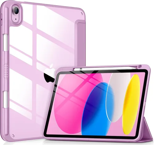 Miniatura 29 de VIKESI - Funda para iPad (A16) 11 pulgadas 2025 y iPad 10ª generación 10.9 pulgadas 2022, con parte trasera transparente y marco de TPU a prueba