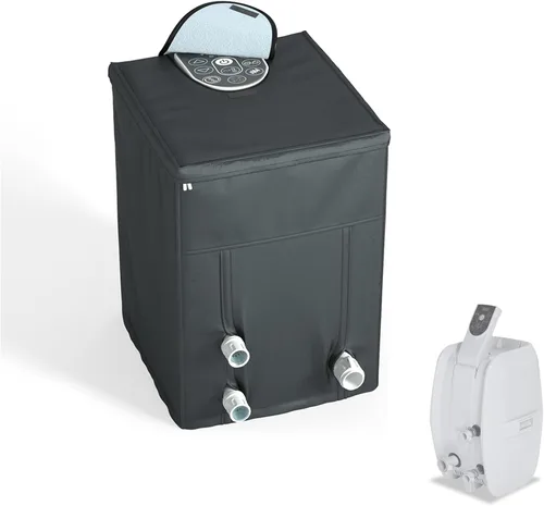 XCZ Cubierta de bomba de bañera de hidromasaje con parte superior transparente de PVC, aislada con tela polar polar, cubierta de invierno para bomba